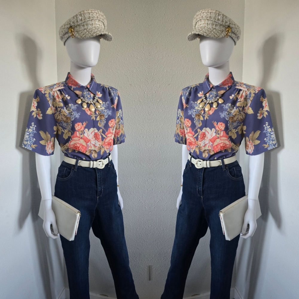 Vintage Floral Blouse🪷